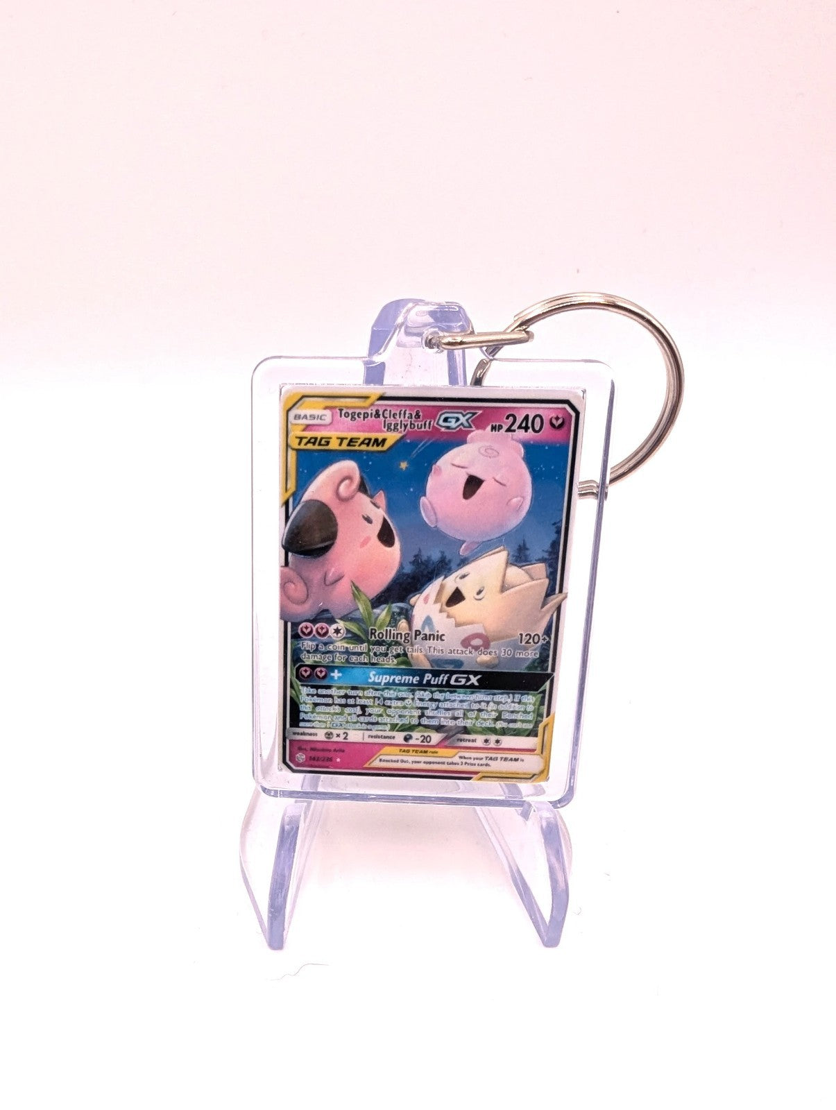 Togepi, Cleffa & Igglybuff Tag Team Mini Pokemon Card Keyring