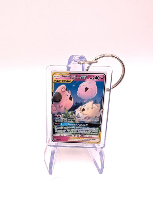 Togepi, Cleffa & Igglybuff Tag Team Mini Pokemon Card Keyring