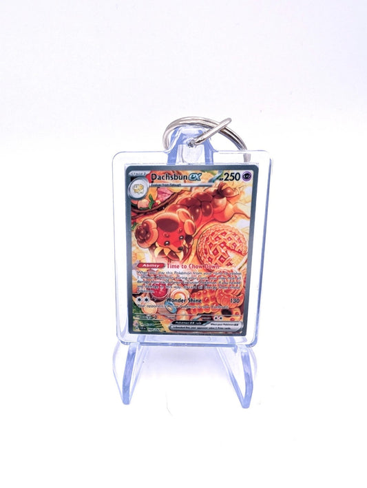 Dachsbun Mini Pokemon Card Keyring