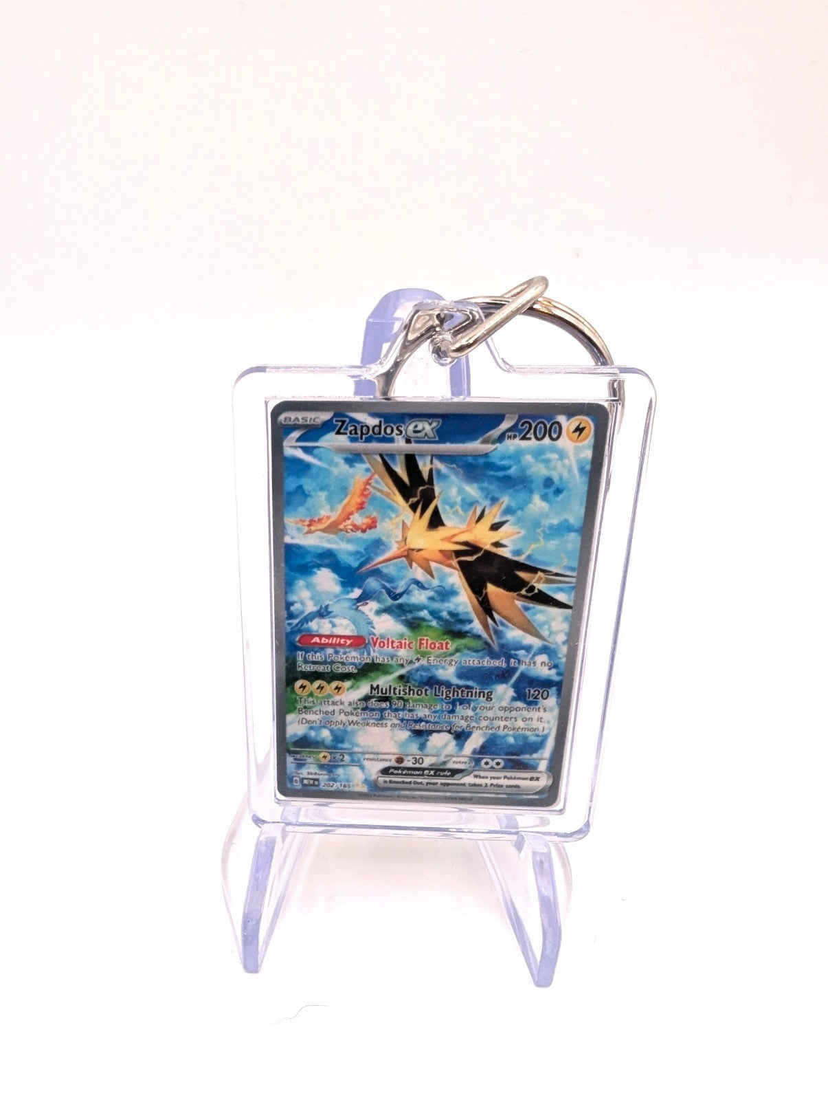 Zapdos Mini Pokemon Card Keyring